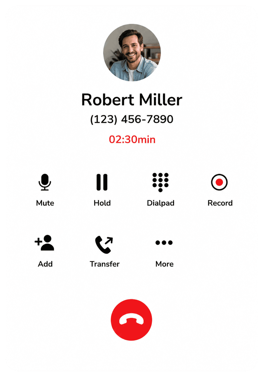 Active call card